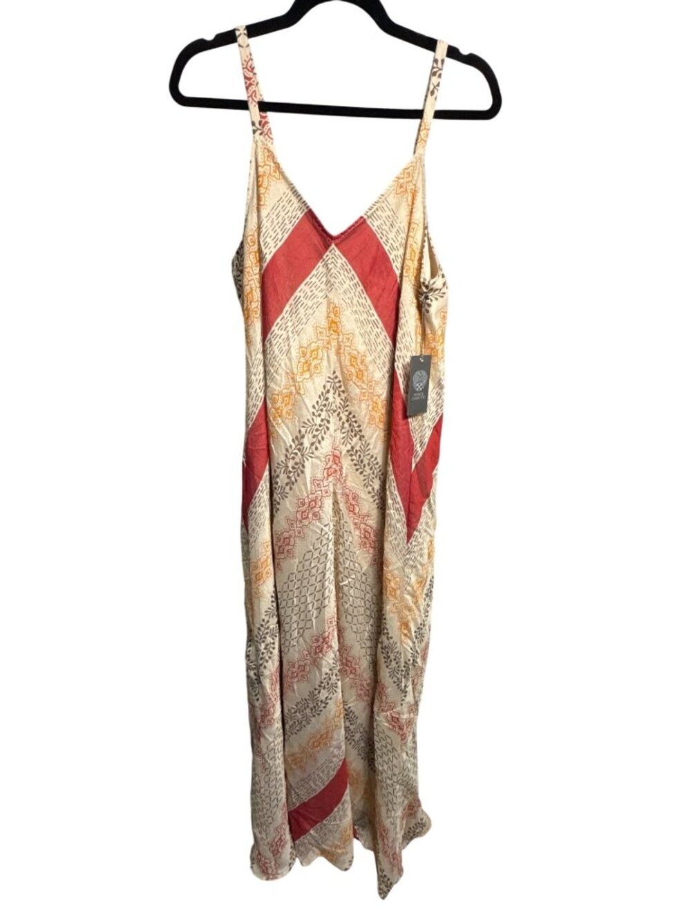 NWT Vince Camuto Vermillion Chevron Maxi Dress XL MSRP $109